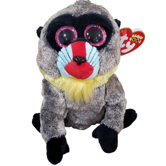 TY Beanie Boos Wasabi the Baboon (Glitter Eyes) 6" Plush - Tag Attached - Picture 1 of 5